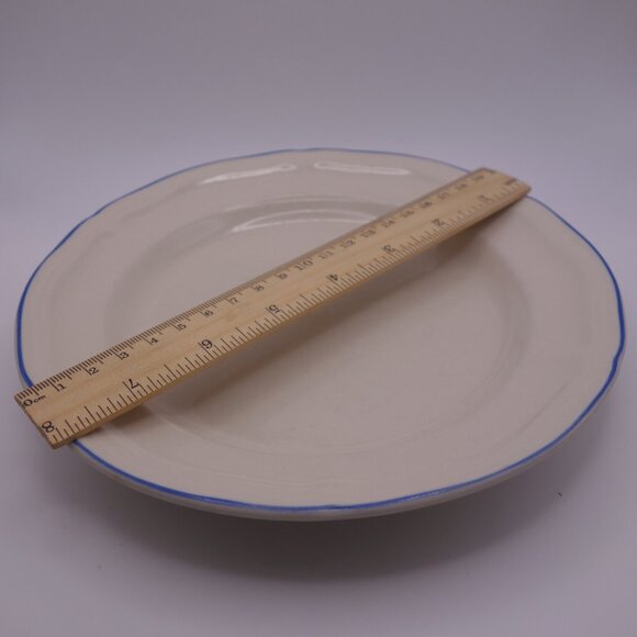 Set of Four(4) 8 Inch Plates and Set of Eleven(11) 6.5 Inch Plates with Blue Rim - Picture 4 of 12